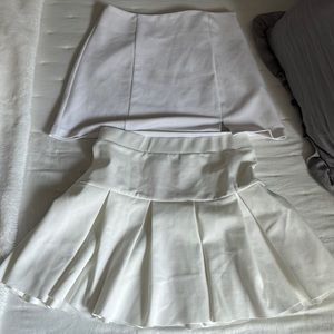 White Skirt Bundle. both size smalls. Brands are forever 21 and lioness
